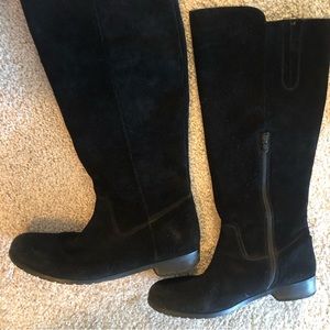 Black knee high leather quality boots